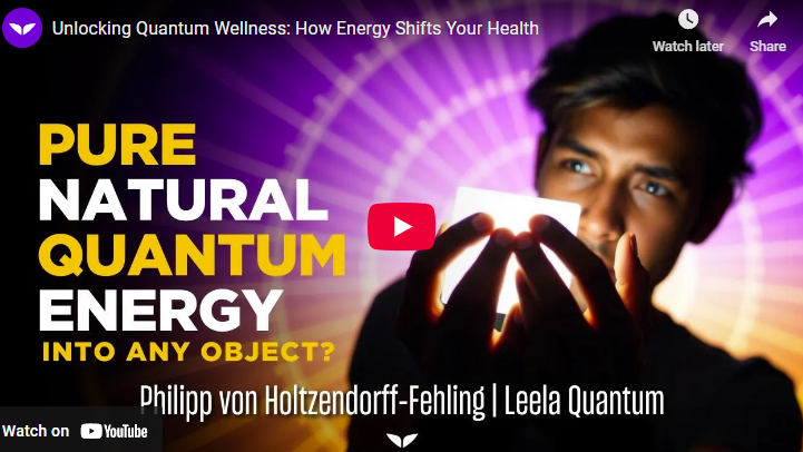 Quantum Wellness concept with a young man holding a glowing cube.