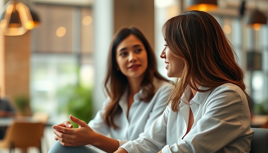 Mindful drinking habits talk with casual woman indoors.