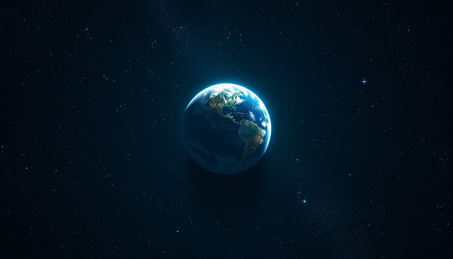 Ethereal space view of Earth illustrating the 7.83 Hz Earth Frequency.