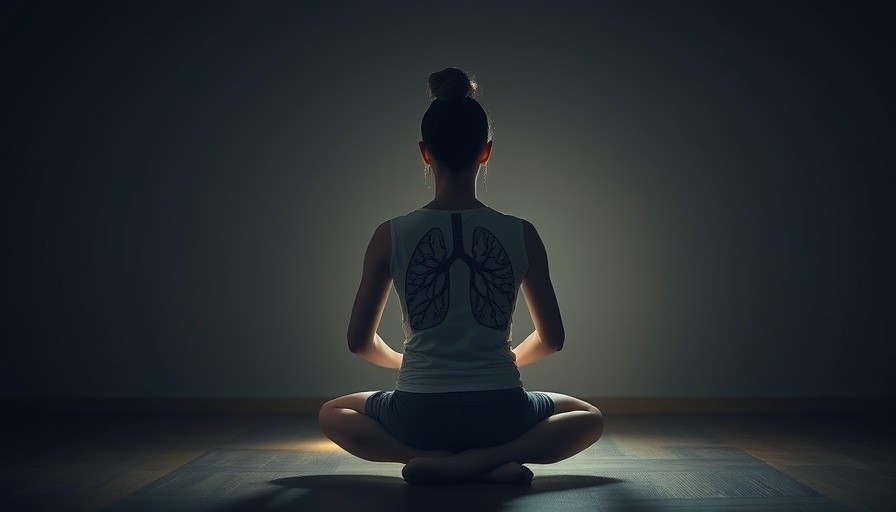 220 Hz Lungs Frequency meditation illustration.