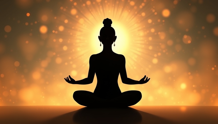 741Hz Spiritual Detox meditation silhouette with glowing aura.