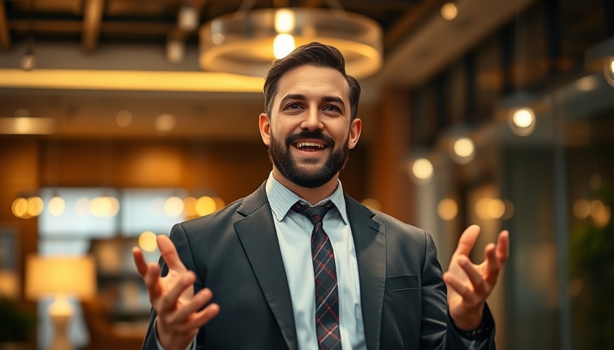 Confident man explaining a concept, exploring ideas beyond conventional systems.