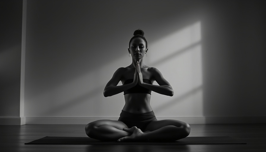 Serene yoga session for 741Hz aura cleanse in dimly lit studio.