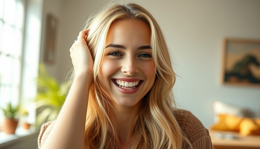 Joyful blonde woman embodying friendship, family, and courage.