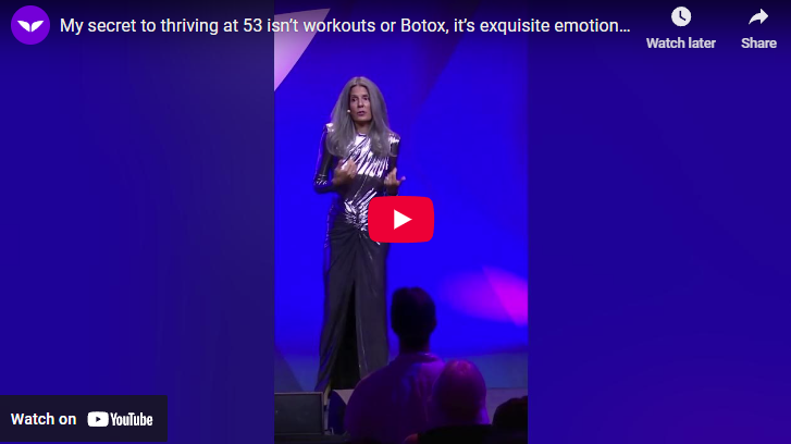 Emotional hygiene for thriving keynote speaker on stage.