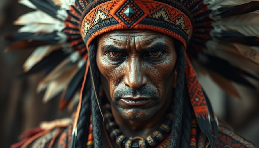 Mystical shaman in meditation with tribal headdress, Shamanic Meditation