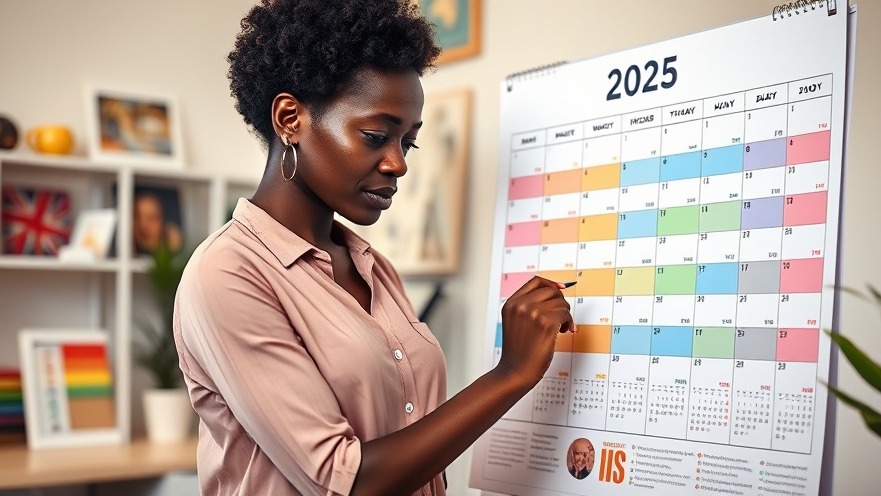 Middle-aged Black woman focused on self-improvement, planning her women's journey for personal growth.