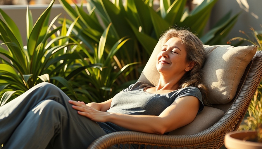 Relaxed woman enjoying high-maintenance living outdoors.