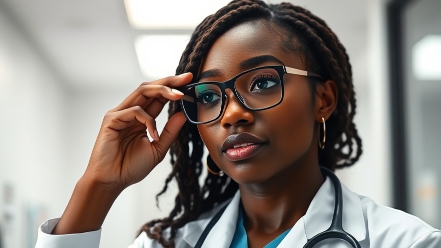 Professional Black female doctor contemplating urgent care vs. emergency room protocols.