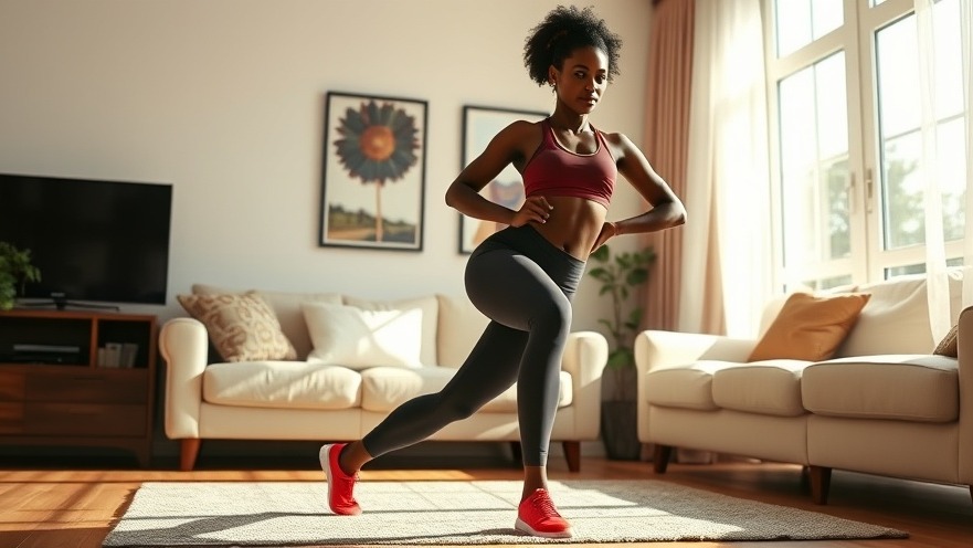 Fit Black woman demonstrating exercises for longevity with a standing leg lunge.