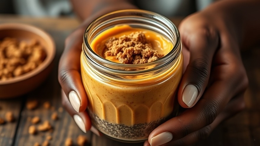 Delicious sweet potato cheesecake chia pudding, a healthy dessert option.