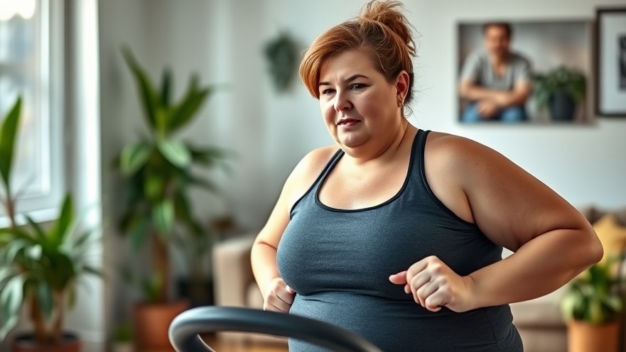 Overweight woman doing cardio at home, highlighting fitness misconceptions and holistic wellness.