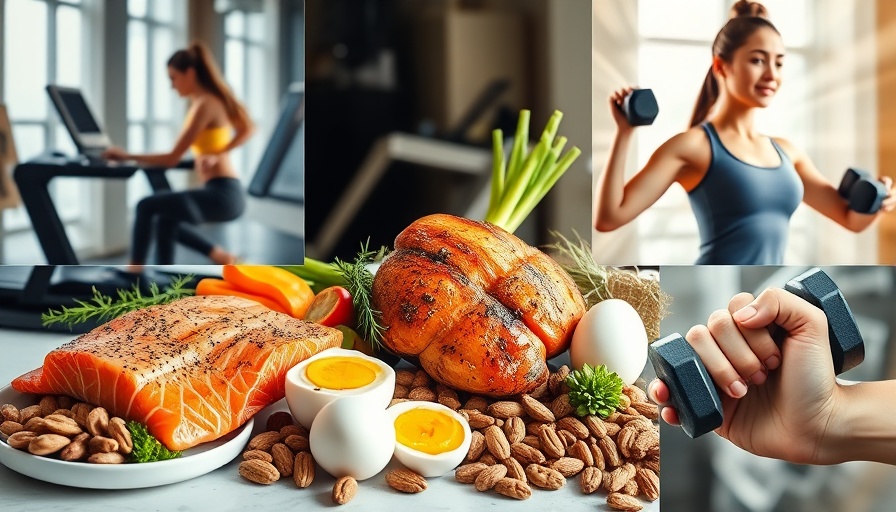 Balanced approach to health & weight management: food, treadmill, weights.