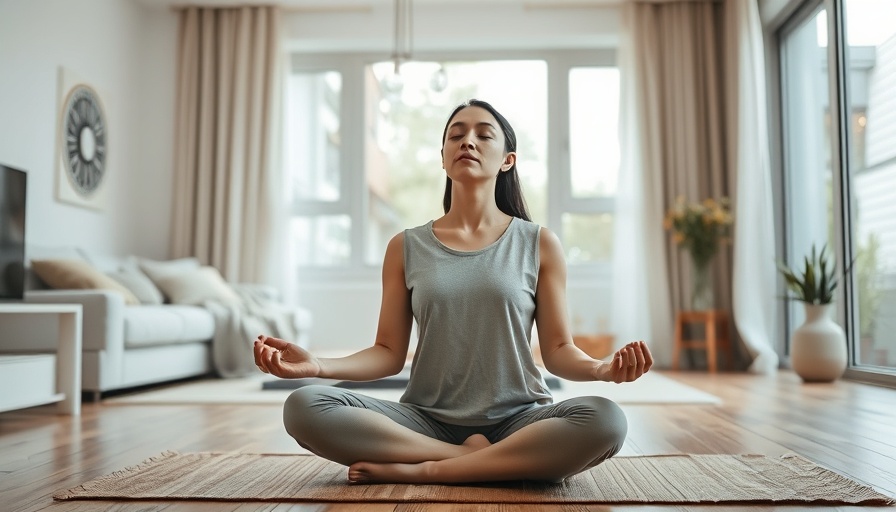 Meditation for balancing the nervous system, woman meditating peacefully.