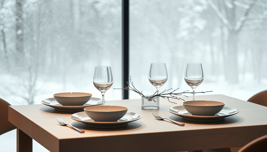 Elegant minimalist table setting, serene atmosphere, New Wellness Travel Openings 2025.