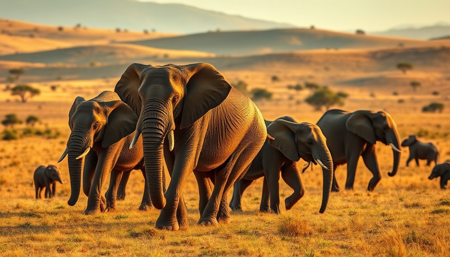 Elephants enjoying a peaceful day on a wellness safari.