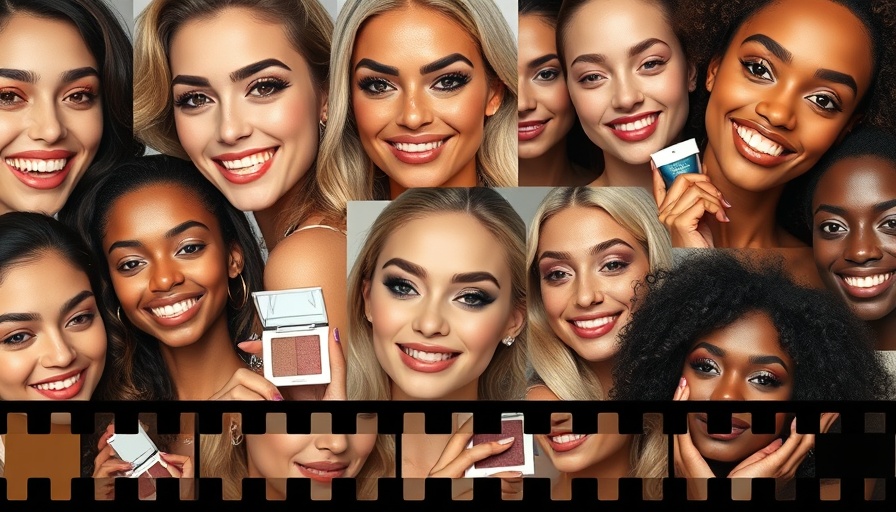 Collage of women with best cream eye shadows, vibrant makeup