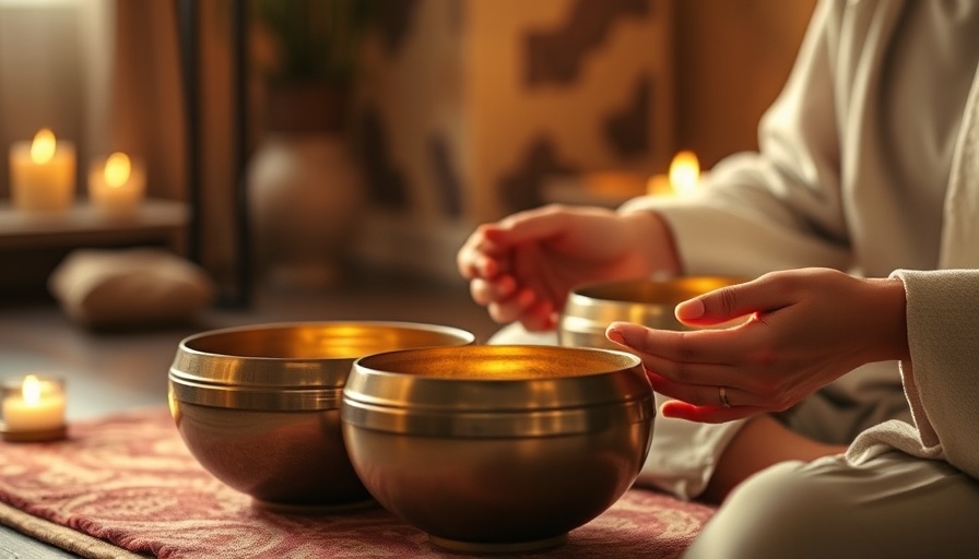 Hands playing crystal singing bowls, highlighting benefits