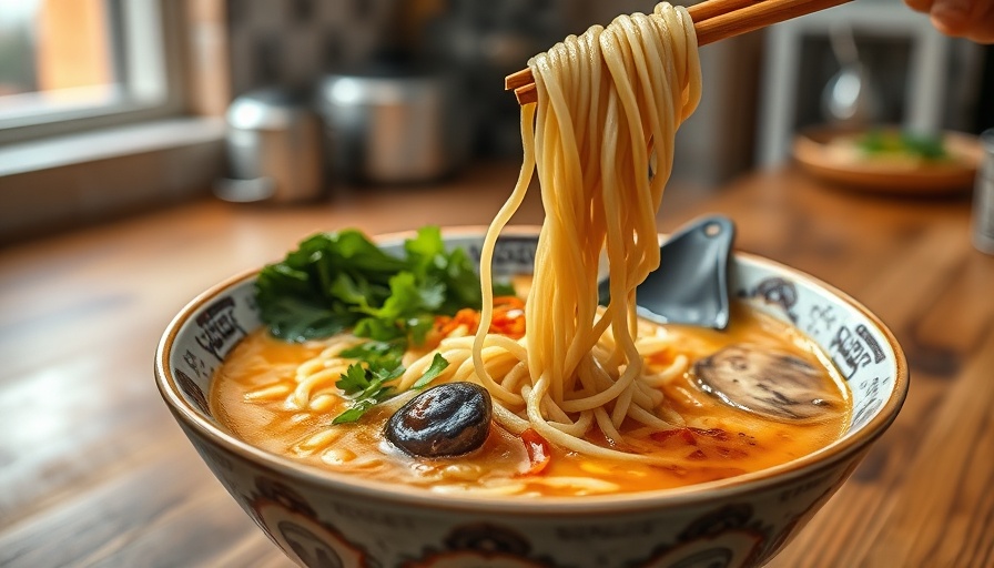 Spicy garlic ramen recipe presented in a rich and flavorful bowl.