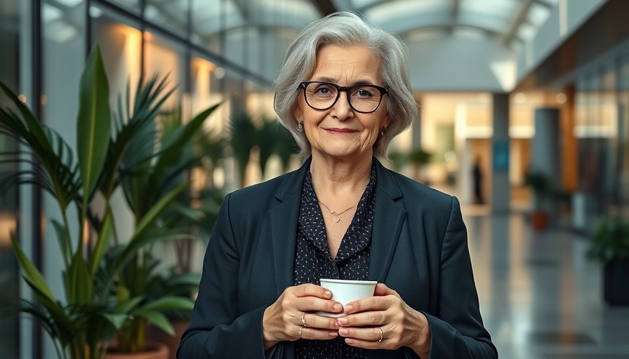Stylish older woman enjoying life after 50 with coffee.