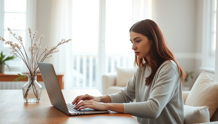 Young woman creating meaningful work in a bright, cozy room.