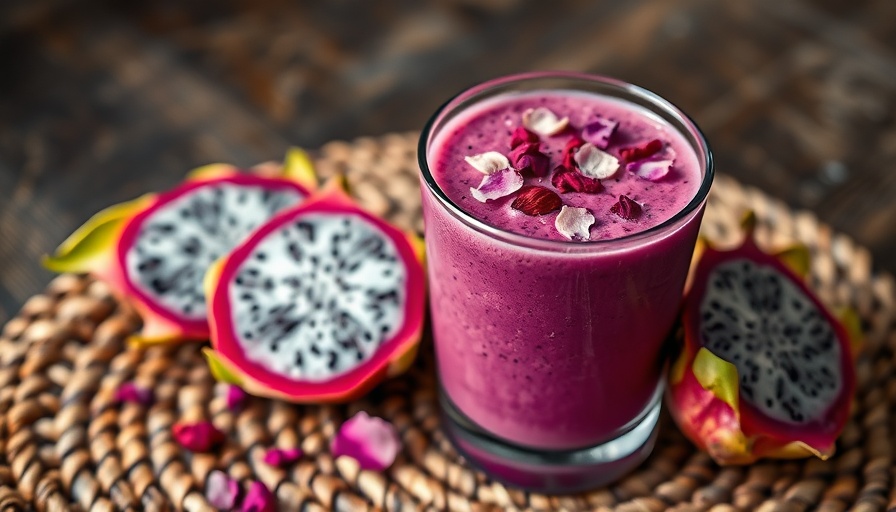 Vibrant dragon fruit smoothie as a natural health remedy for women.