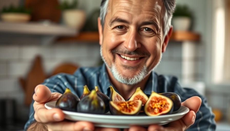 Man presenting figs as natural weight loss tips for women.