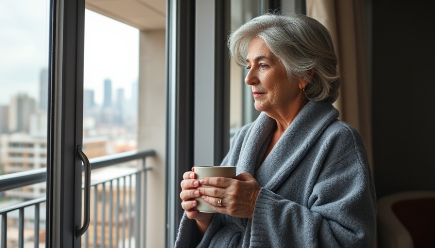 Intentional Living: Mature woman enjoying calm morning routine.