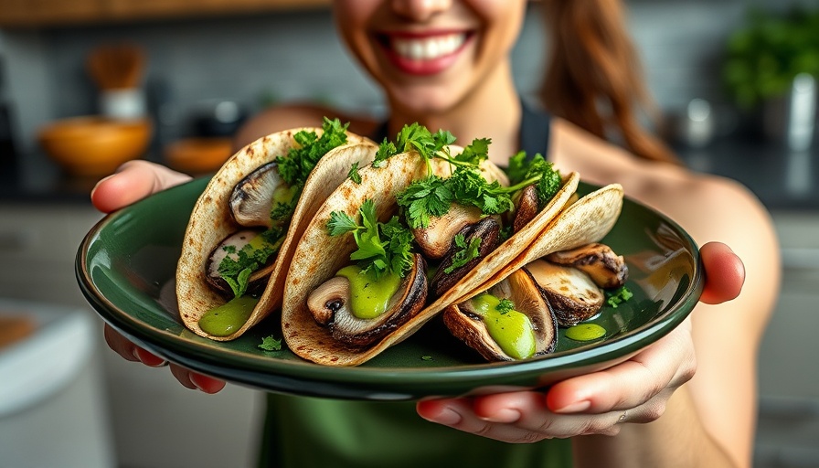 King Oyster Mushroom Tacos Recipe showcased with vibrant toppings.