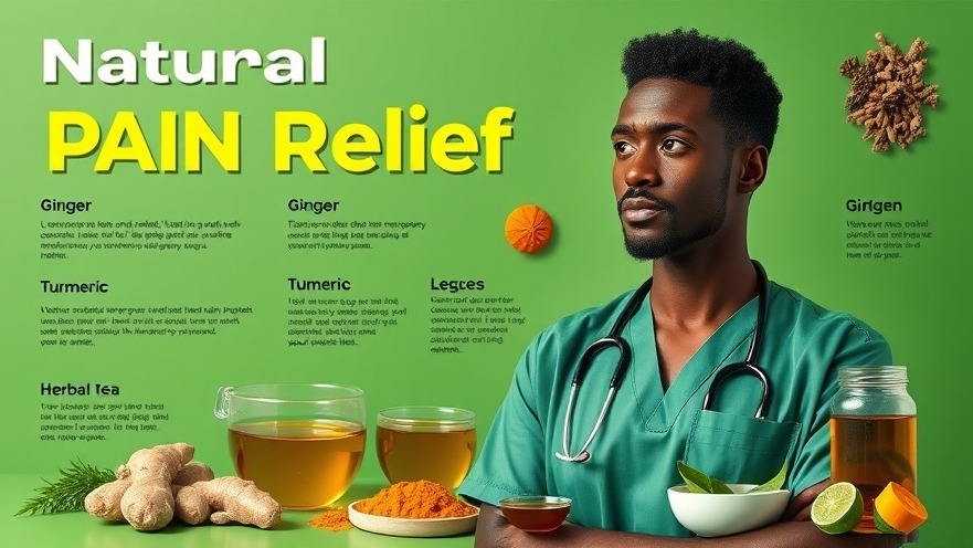 Holistic healing with herbal remedies for safe pain management, featuring vibrant natural ingredients.
