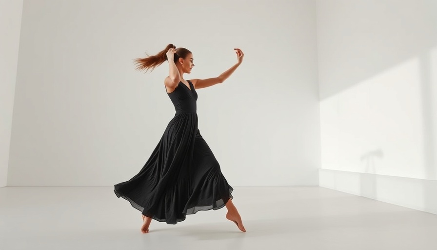 Lymphatic Flow and Glow woman dancing gracefully in modern studio.