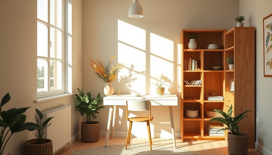 Renter-Friendly Design Tips: cozy workspace with white desk and shelves