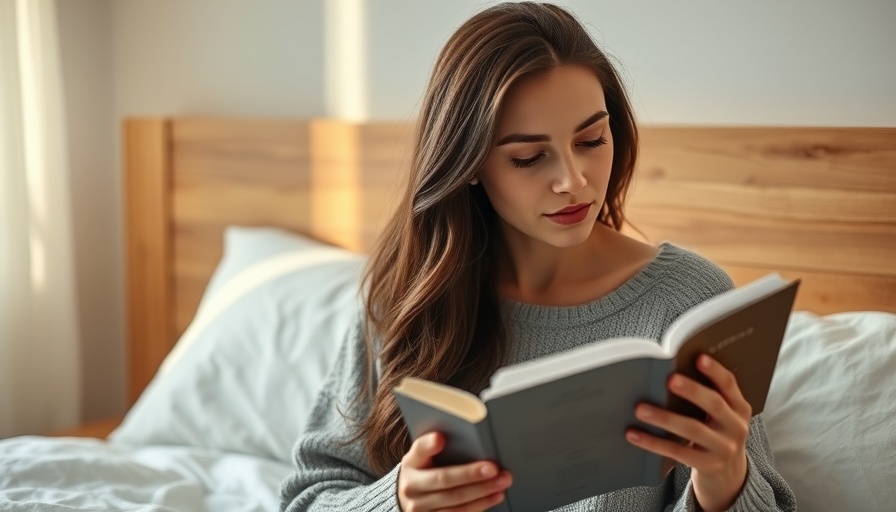 A serene moment in September, young woman reading in a cozy bedroom.