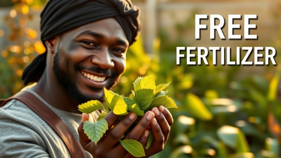 Smiling gardener showcases organic gardening with vibrant leaves in golden hour sunlight.