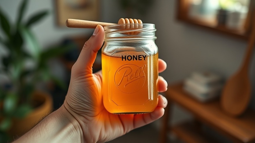 Mason jar of honey showcasing skincare benefits for women's health and beauty hacks.