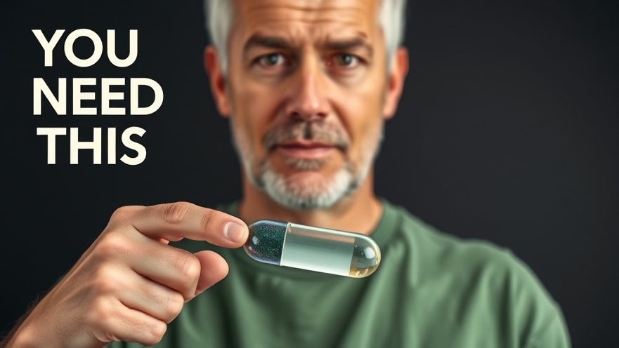 Middle-aged man emphasizing DHA supplement for omega-3 index and neurological health.