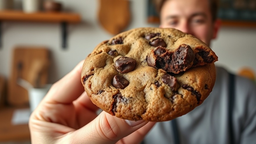 Close-up of a gooey double chocolate chip cookie, perfect for gluten-free dessert recipes.