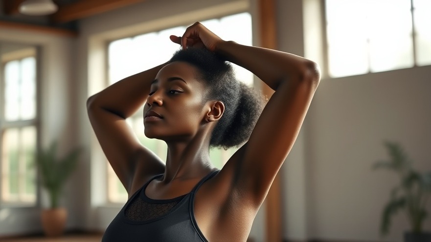 Young Black woman enhancing neck mobility in yoga practice for well-being.
