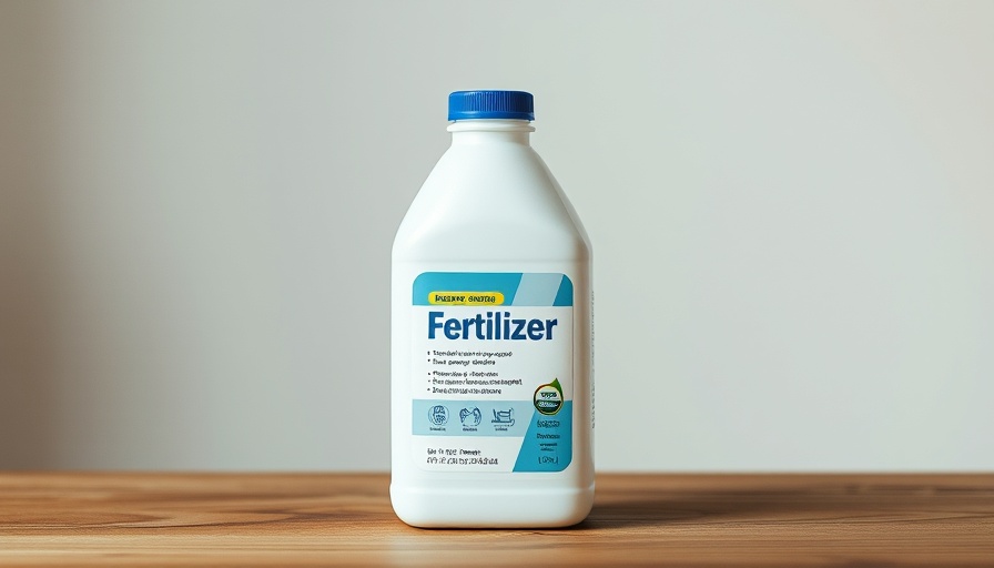 Marphyl seaweed fertilizer bottle on wooden surface, soil enhancer.