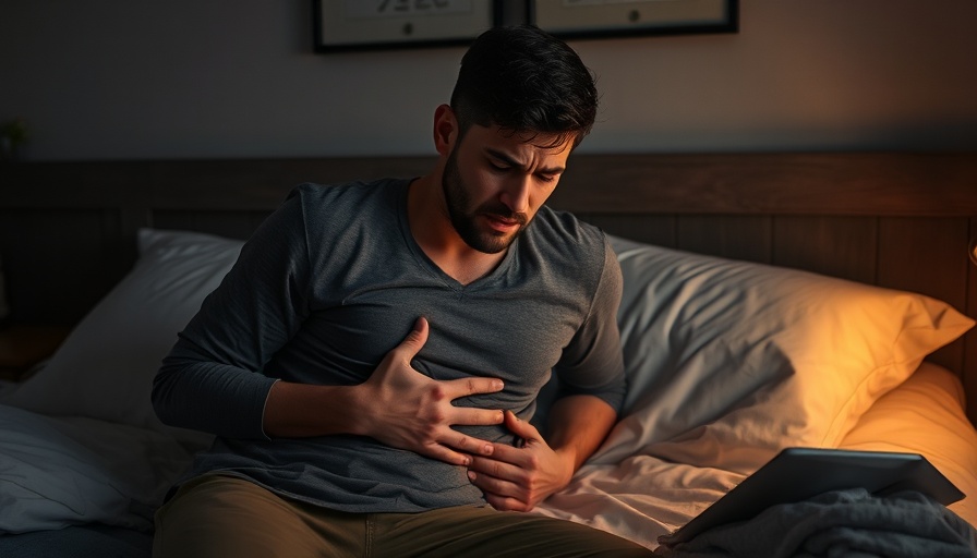 Man experiencing discomfort in bed, highlighting obesity health impacts.