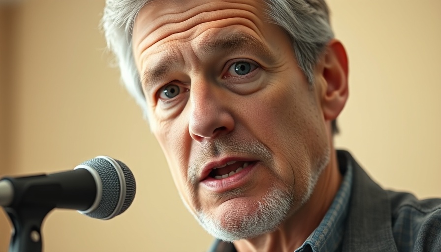 Middle-aged man speaking about the most dangerous thing for your skin.