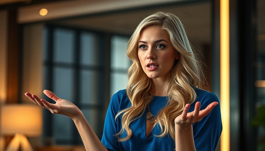 Woman explaining daily toxin exposure indoors.