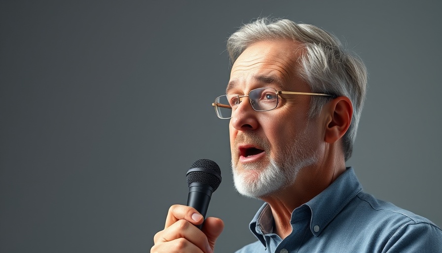 Middle-aged man speaking on cortisol face effects.