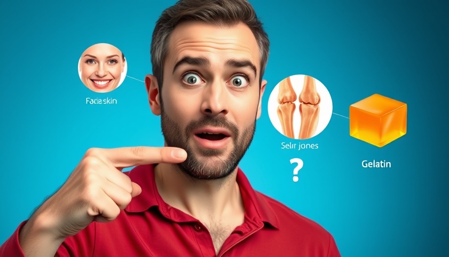 Collagen rich food benefits graphic featuring face and joints.