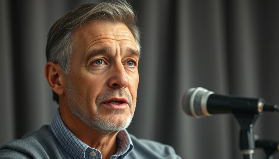 Middle-aged man discussing anti-inflammatory food on video.