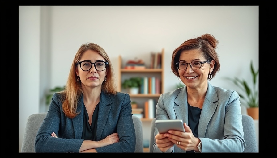 Two women on a video call discussing solutions for low libido in a professional setting.