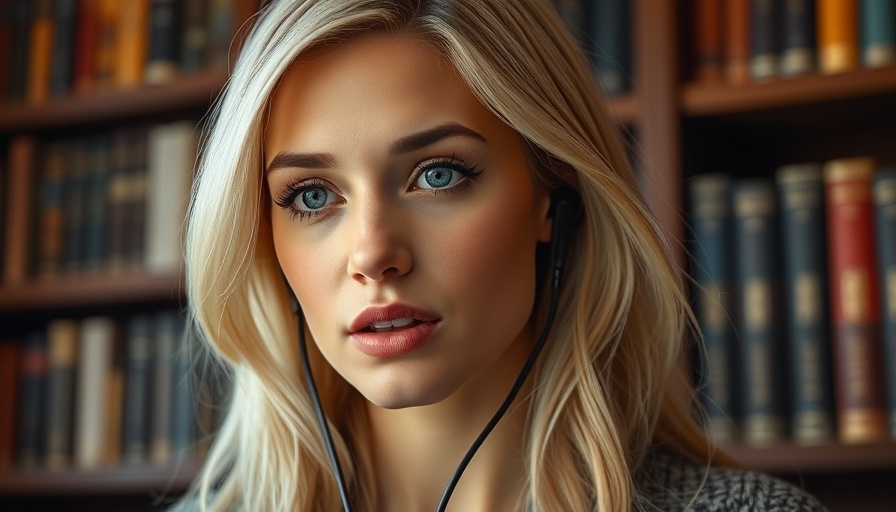 Blonde woman explaining how to test for heavy metals with books behind.