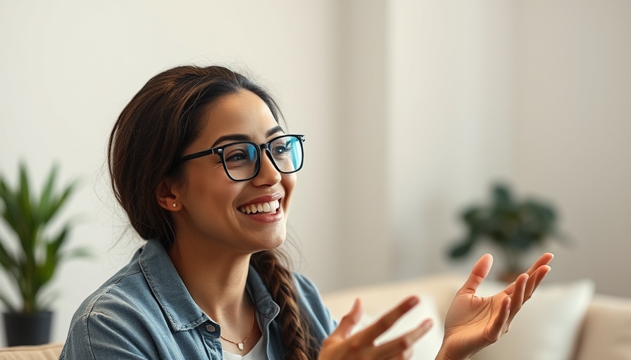 Biohacking and skincare benefits discussed by a smiling woman.