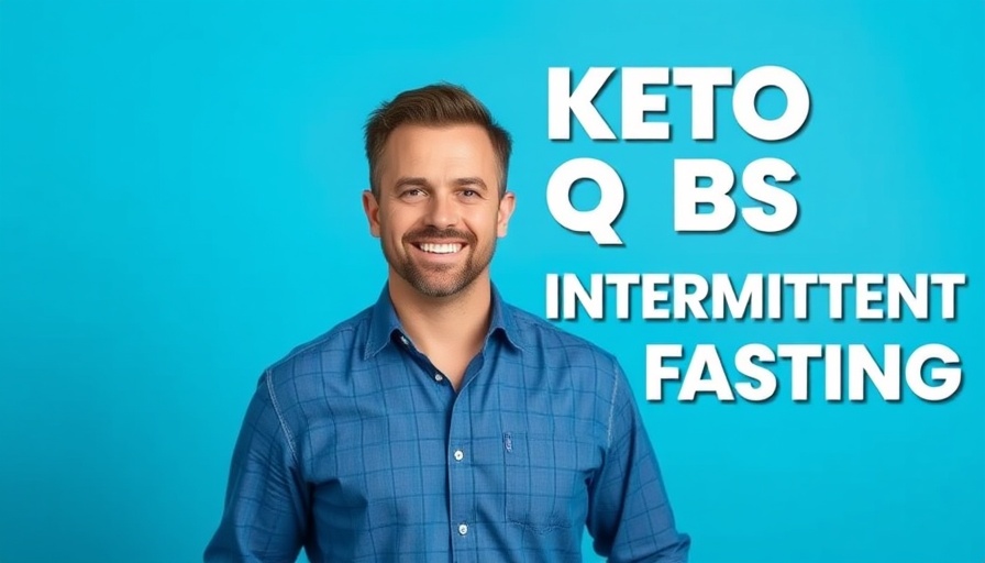 Professional man promoting a live Q&A session on keto; hormones and plant-based living.