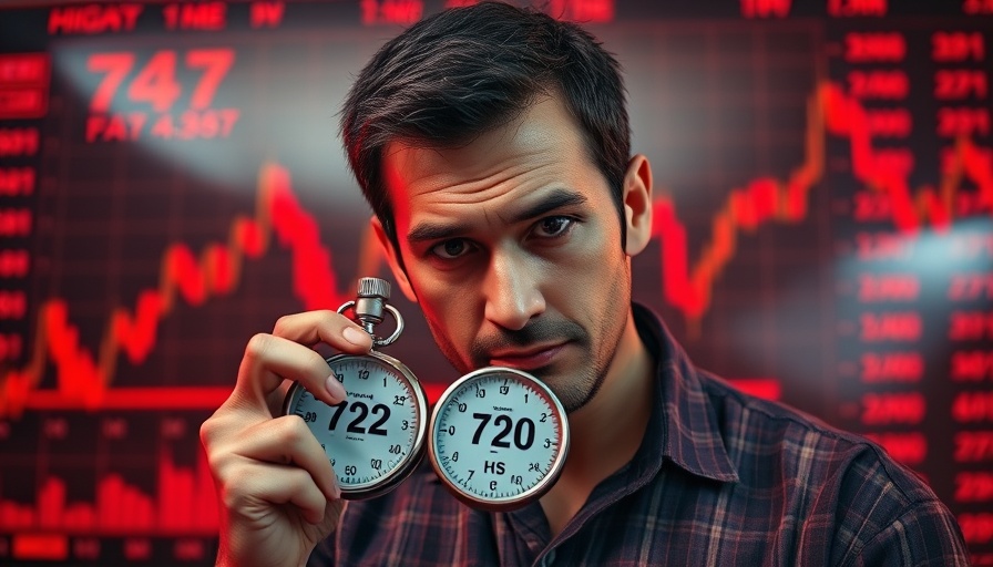 Health Benefits of a 72-Hour Fast concept with serious man and stopwatch.